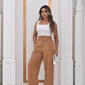 CALÇA ZARA COM CINTO FINO